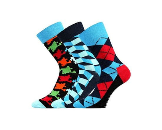Lonka farebné spoločenské ponožky Woodoo MIX B (3 páry v balení)