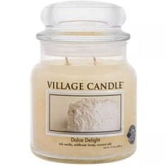 Village Candle Vonná sviečka v skle Zamatové potešenie (Dolce Delight) 389 g