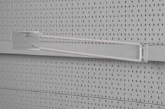 Strend Pro Vešiak Racks H23 400 mm, M08 s PVC cenovkou, na tyč