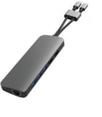 Hyper Drive VIPER 10 ve 2 USB-C Hub, šedá