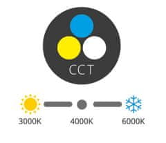Ecolite Ecolite SMD kruh prisadený 17,5 cm 12W CCT IP44 960lm LED-CSL-CCT/12W/BI