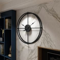 Dizajnové nástenné hodiny LUX Black - 40cm