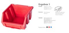 Patrol Ergobox 1 červený, 116 X 112 X 75 mm