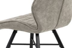 Autronic jedálenská stolička, lanýžová látka vintage, kov čierny mat HC-444 LAN3