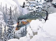Cobble Hill Vlak v zasneženom údolí