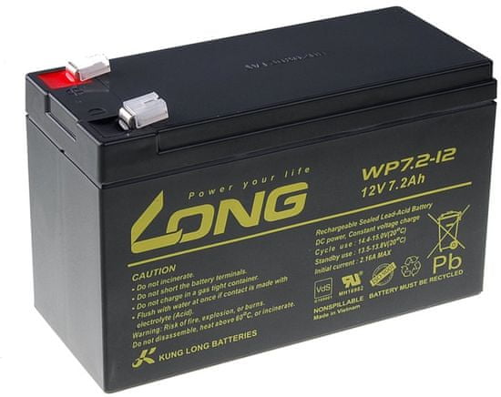 Avacom batérie Long 12V/7,2Ah, olověný akumulátor F2