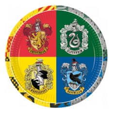 Procos Papierové taniere Harry Potter Hogwarts Houses - 8 ks / 23 cm