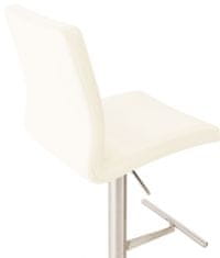 BHM Germany Barová stolička Cadiz, syntetická koža, oceľ / krémová
