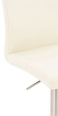 BHM Germany Barová stolička Cadiz, syntetická koža, oceľ / krémová
