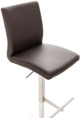 BHM Germany Barová stolička Cadiz, syntetická koža, oceľ / hnedá