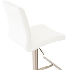 BHM Germany Barová stolička Cadiz, syntetická koža, oceľ / biela