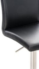 BHM Germany Barová stolička Cadiz, syntetická koža, oceľ / čierna