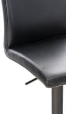 BHM Germany Barová stolička Cadiz, syntetická koža, čierna / čierna