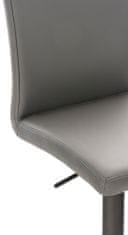 BHM Germany Barová stolička Cadiz, syntetická koža, čierna / šedá