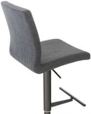 BHM Germany Barová stolička Cadiz, textil, čierna / tmavo šedá