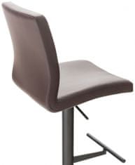BHM Germany Barová stolička Cadiz, syntetická koža, čierna / hnedá