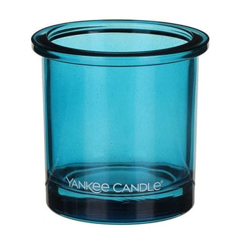 Yankee Candle Svietnik sklenený , Modré sklo, výška 7 cm