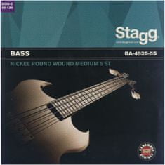 Stagg BA-4525-5S, sada strún pre 5-strunnú el. basgitaru, medium