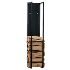 BHM Germany Stojan na drevo Gnister, 180 cm, matná čierna