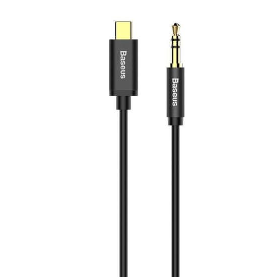 BASEUS Yiven audio kábel USB-C / 3.5mm jack 1.2m, čierny