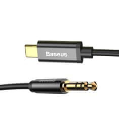BASEUS Yiven audio kábel USB-C / 3.5mm jack 1.2m, čierny
