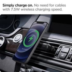 Spigen ITS12W MagSafe magnetický držiak na mobil do auta 7.5W, čierny