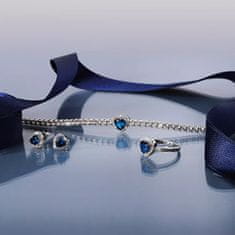 Morellato Romantický strieborný náramok s modrým srdiečkom Tesori SAVB12