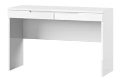 Szynaka CELENE 31 pracovný stôl, biela/biely lesk