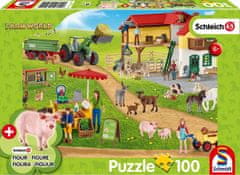 Schmidt Puzzle Schleich Farma s predajným stánkom 100 dielikov + figúrka Schleich