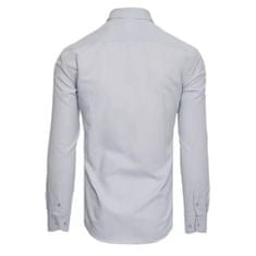 Dstreet Pánska košeľa s dlhým rukávom svetlo šedá ELEGANT dx2101 M