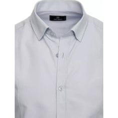 Dstreet Pánska košeľa s dlhým rukávom svetlo šedá ELEGANT dx2101 M