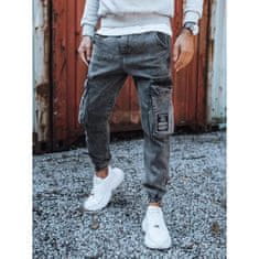 Dstreet Pánske džínsové jogger nohavice svetlo šedej MEN ux3311 s30