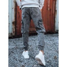 Dstreet Pánske džínsové jogger nohavice svetlo šedej MEN ux3311 s30