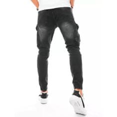 Dstreet Pánske bojové džínsy čierne ux3254 s30
