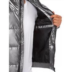 Dstreet Pánska štýlová zimná bunda bez kapucne COTTON sivá tx3860 XL
