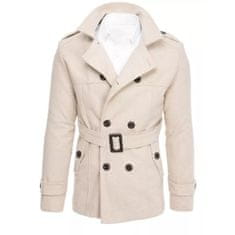 Dstreet Pánsky dvojradový elegantný kabát MARCO biela cx0420 XXL