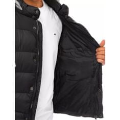 Dstreet Pánska zimná prešívaná vesta s kapucňou ROLA čierna tx3936 XL