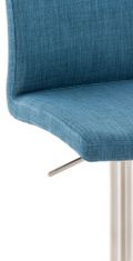 BHM Germany Barová stolička Cadiz, textil, oceľ / modrá