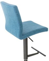 BHM Germany Barová stolička Cadiz, textil, čierna / modrá