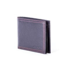 Cavaldi Čierna kožená pánska peňaženka s elegantným červeným lemovaním CE-PR-N-7-GAL.24_281616 Univerzálne
