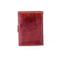BUFFALO Hnedá kožená peňaženka s reliéfom a zapínaním na gombíky CE-PR-N890L-VTU.77_281618 Univerzálne
