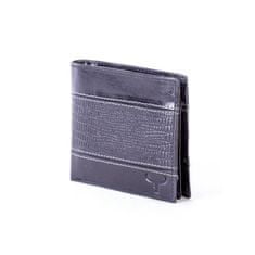 BUFFALO Pánska čierna kožená peňaženka s horizontálnym reliéfom CE-PR-N7-VTC.91_281617 Univerzálne