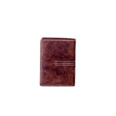 BUFFALO Peňaženka z hnedej reliéfnej a prešívanej kože CE-PR-N4-H-3.93_281590 Univerzálne