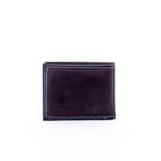 Cavaldi Pánska čierna kožená peňaženka s elegantným modrým lemovaním CE-PR-N-7-GAL.24_281615 Univerzálne