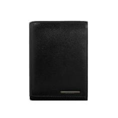 LOREN Pánska čierna kožená peňaženka s priehradkami CE-PF-CRM-70-01.25_290339 Univerzálne