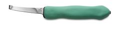 F. Dick Nôž na kopytá EXPERT GRIP 2K ľavý, dlhá úzka čepeľ tyrkysová