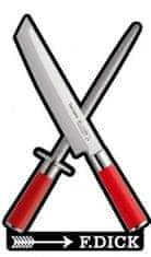F. Dick odznak s kuchárskym nožom a brúskou Red Spirit