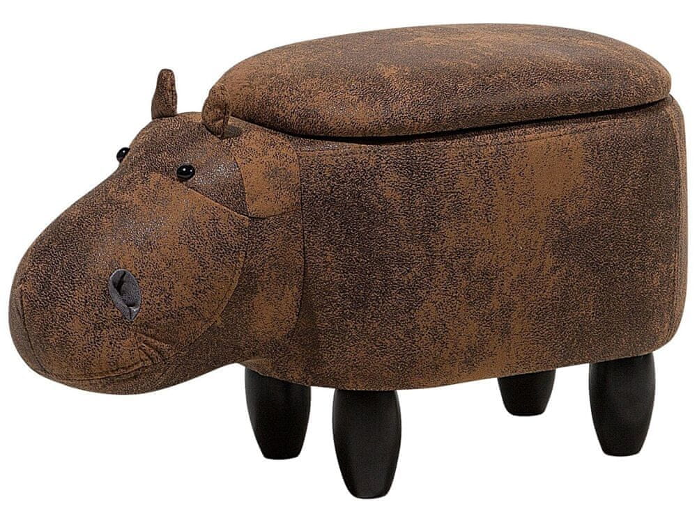 Beliani Svetlohnedá stolička hrošík HIPPO