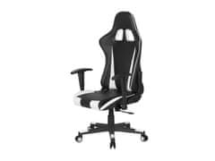 Beliani Herná stolička v čierno-bielej s reguláciou výšky GAMER