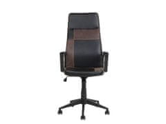 Beliani Kancelárska stolička čierna a hnedá výškovo nastaviteľná DELUXE